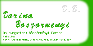 dorina boszormenyi business card